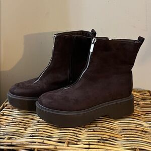 Portland suede Dark Brown platform Boots